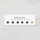 Carte De Fidélité Simple Elegant Blanc Faux Or Beauté (Devant)