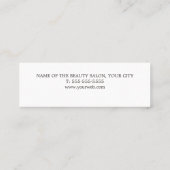 Carte De Fidélité Simple Elegant Blanc Faux Or Beauté (Dos)