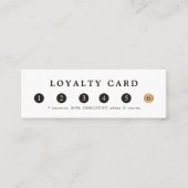 Carte De Fidélité Simple Elégant Blanc Faux Or Beauté Loyauté (Devant)
