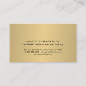 Carte De Fidélité Simple Elegant Chic FAUX Gold Beauté Salon Loyauté (Dos)