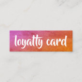 Carte De Fidélité Simple Elegant Colorful White Texture Pastel (Devant)