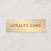 Carte De Fidélité Simple Elégant Faux Gold Stripes Beauté (Devant)