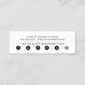 Carte De Fidélité Simple Elégant Faux Gold Stripes Beauté (Dos)