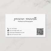 Carte De Fidélité Simple Élégant médias sociaux icônes QR Code moder (Dos)