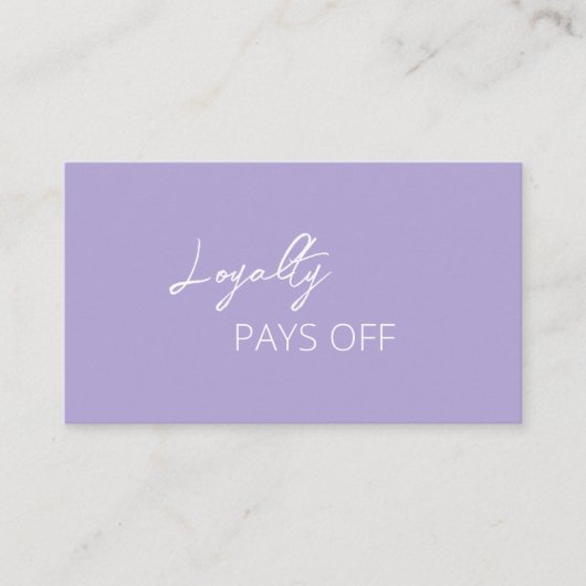 Carte De Fidélité Simple élégant moderne (Devant)