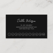 Carte De Fidélité Simple élégant moderne (Dos)