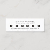 Carte De Fidélité Simple Elégant noir blanc Faux Gold Heart (Dos)