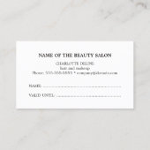 Carte de fidélité Simple Elegant Pink Belle Lumièr (Dos)