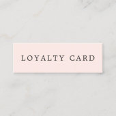 Carte De Fidélité Simple Elegant Rose Beauté blanche (Devant)