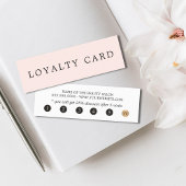 Carte De Fidélité Simple Elegant Rose Beauté blanche