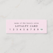 Carte De Fidélité Simple Elégant Rose Blanc Beauté Loyauté (Devant)