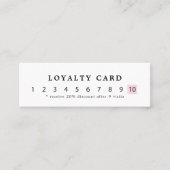 Carte De Fidélité Simple Elegant Rose blanche Beauté Loyauté (Devant)