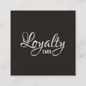 Carte De Fidélité Simple élégant salon de beauté noir blanc (Devant)