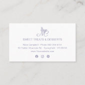 Carte De Fidélité Simple Élégant Script Monogram Lavender Butterfly (Dos)