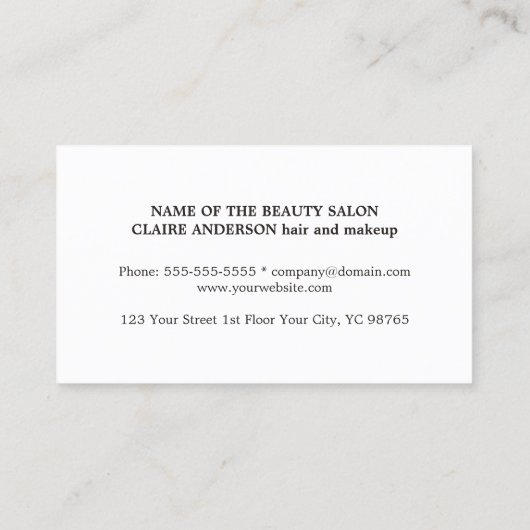 Carte de fidélité simple Elégante Faux foncé (Dos)