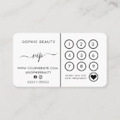 Carte de fidélité simple en noir et blanc (Devant)