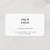 Carte de fidélité simple en noir et blanc (Dos)