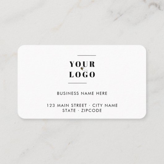 Carte de fidélité simple en noir et blanc (Dos)