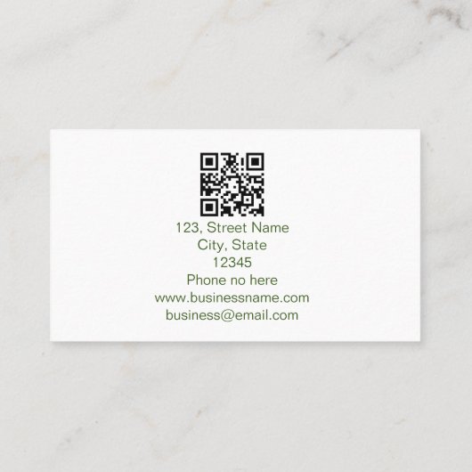 Carte De Fidélité simple entreprise ajouter vos coordonnées de rende (Dos)