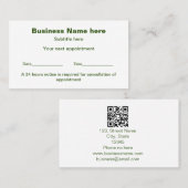 Carte De Fidélité simple entreprise ajouter vos coordonnées de rende (Devant / Derrière)