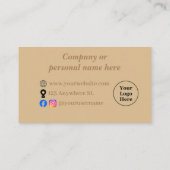 Carte De Fidélité Simple et élégant (Dos)