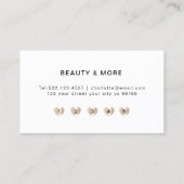 Carte De Fidélité Simple et élégant Coeur 5 Visite (Dos)