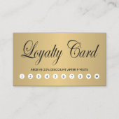 Carte de fidélité simple et élégante en or FAUX (Devant)