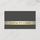 Carte de fidélité simple et élégante Faux foncé Go (Devant)