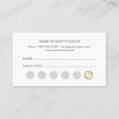 Carte de fidélité simple et élégante Faux foncé Go (Dos)