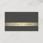 Carte de fidélité simple et élégante Faux foncé Go (Devant)