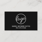 Carte De Fidélité Simple Gras Noir Minimal Moderne (Dos)