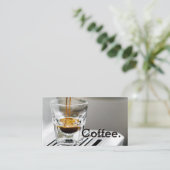 Carte De Fidélité Simple Loyalty Cup and Beans Coffee Punch Card (Debout devant)