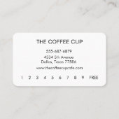 Carte de fidélité simple minimaliste moderne écrit (Dos)