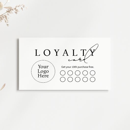 Carte De Fidélité Simple Modern Business Flat Loyalty Card