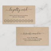 Carte De Fidélité Simple moderne élégant affaires rustique (Devant / Derrière)