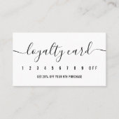 Carte De Fidélité Simple Moderne Professionnel Noir Et Blanc (Devant)