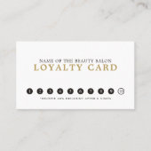 Carte De Fidélité Simple Plain Elegant Blanc Gris Beauté Loyauté (Devant)