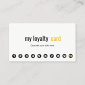 Carte de fidélité simple Professionnelle 10 Punch (Devant)