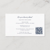 Carte De Fidélité Simple QR Code Salon de beauté (Dos)