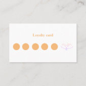 Carte De Fidélité Simple Rainbow Lotus Flower Business Flat (Dos)