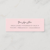 Carte De Fidélité Simple réduction client rose vif avec coeur (Dos)