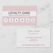 Carte De Fidélité Simple rose (Devant / Derrière)