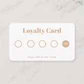 Carte de fidélité Simple Script Blanc (Devant)