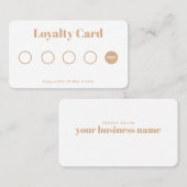 Carte de fidélité Simple Script Blanc (Devant / Derrière)