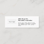 Carte de fidélité, simple typographie de script ré (Dos)