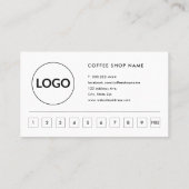 Carte De Fidélité Simple Vintage Barista Beans Coffee Programme (Dos)