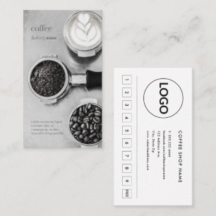 Carte De Fidélité Simple Vintage Barista Beans Coffee Programme