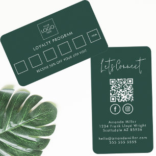 Carte De Fidélité Social Media QR Code Se Connecter Avec Nous Modern