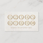 Carte De Fidélité Soin de la peau Gold Script Spa Esthétique Loyauté (Dos)