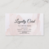 Carte De Fidélité Spa de salon de cristaux rose pâle (Devant)